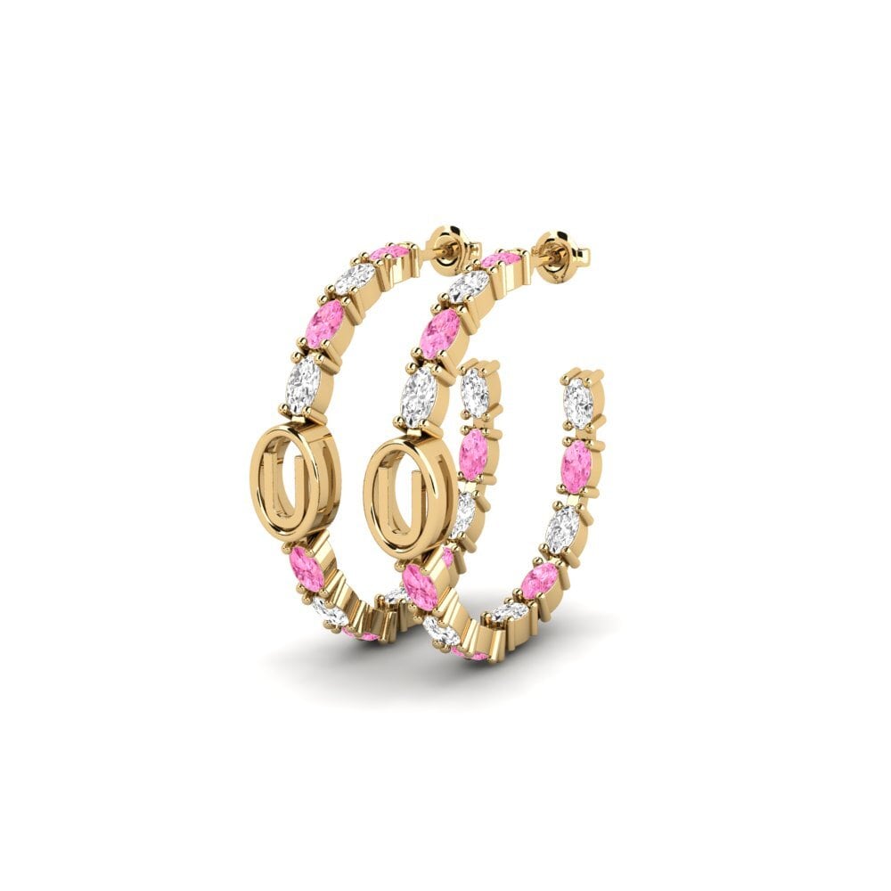 Pink Sapphire SYLVIE Earring Riyo - U