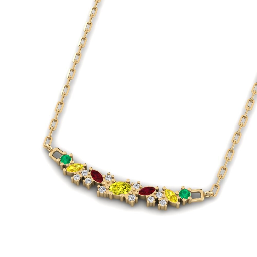 Yellow Diamond SYLVIE Paperclip Necklace Rosinante