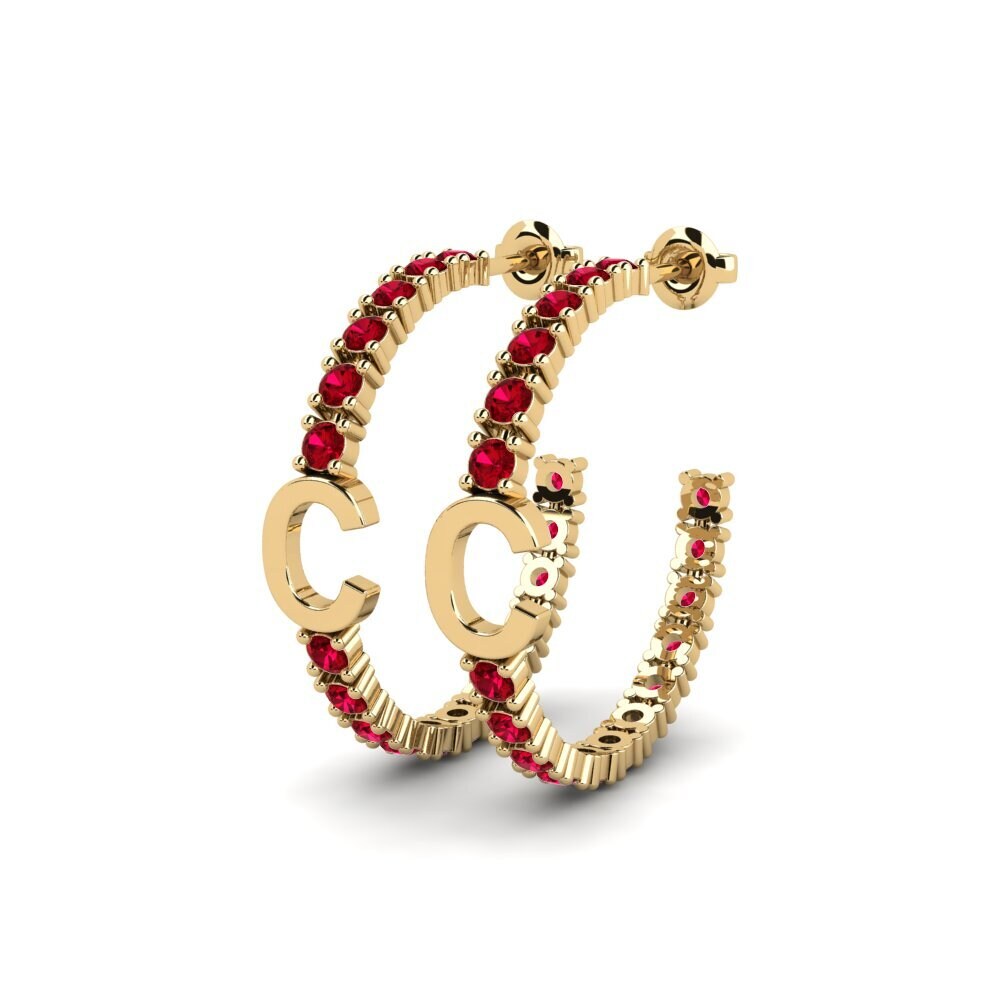 Circonita Roja SYLVIE Pendientes Sereba - C