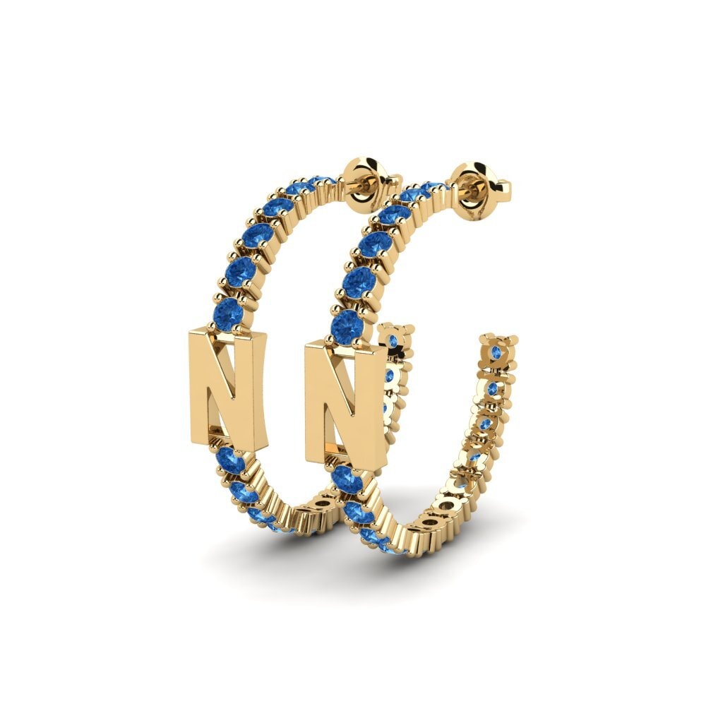 Dark Blue Zirconia SYLVIE Earring Sereba - N