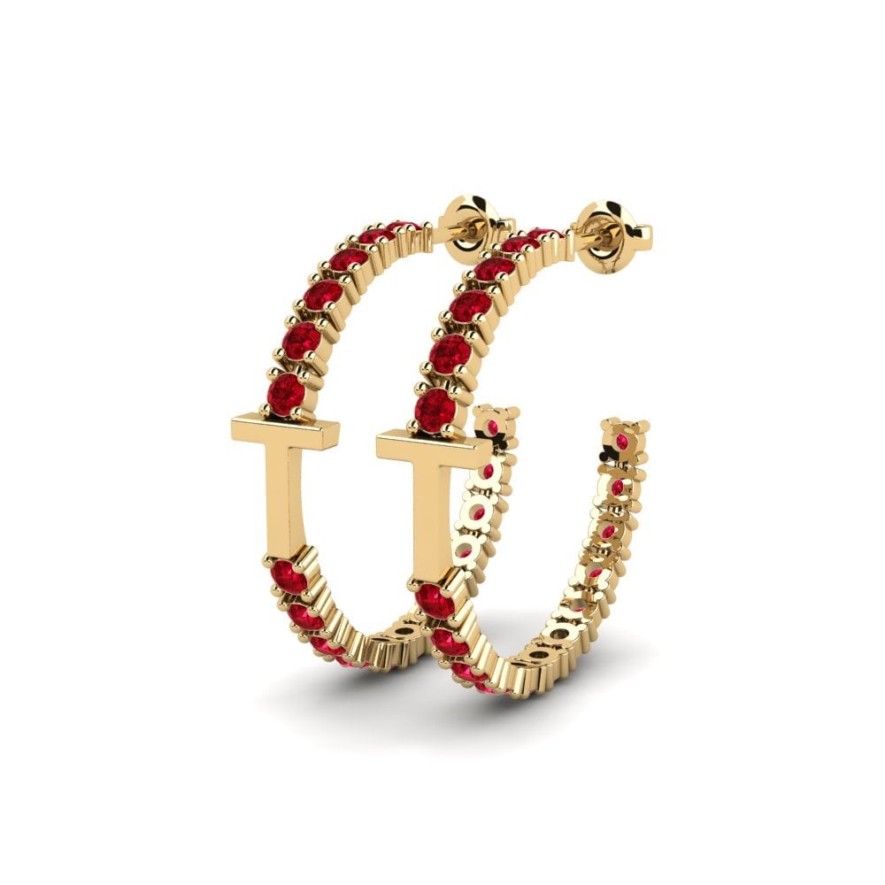 Circonita Roja SYLVIE Pendientes Sereba - T