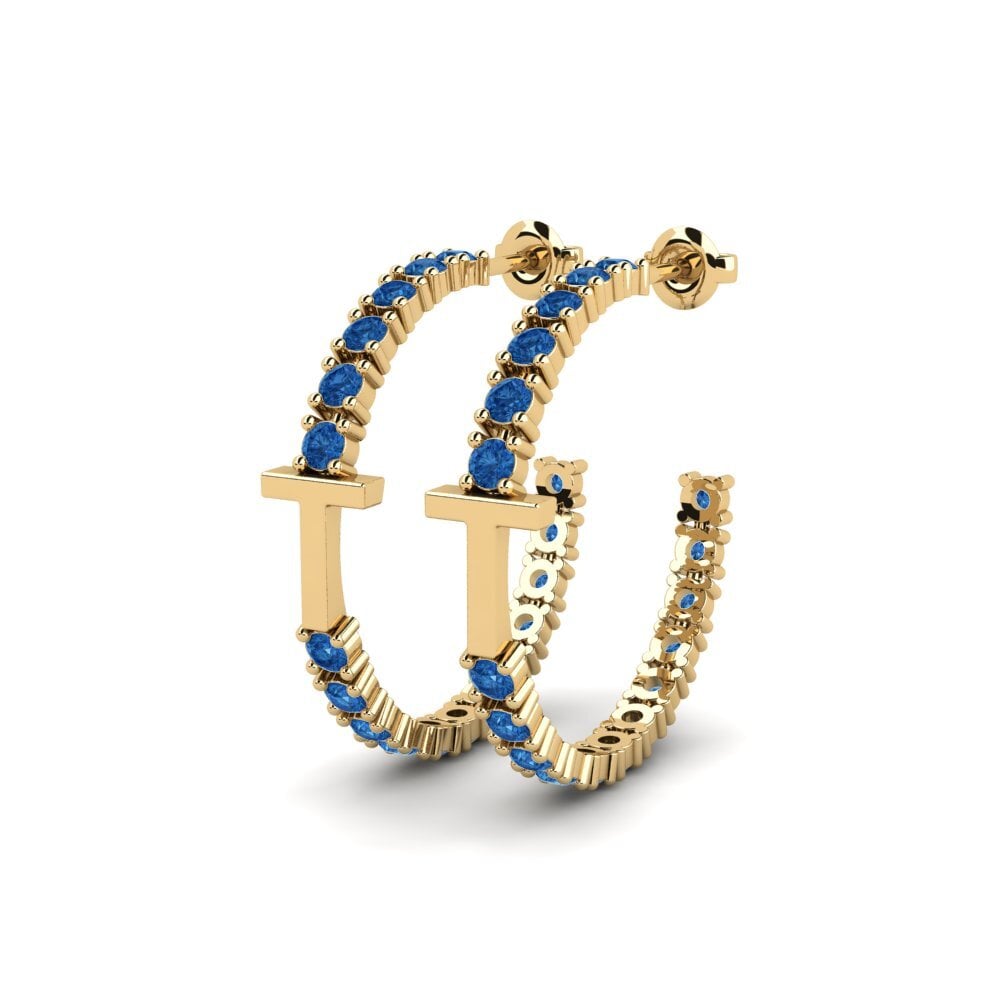 Dark Blue Zirconia SYLVIE Earring Sereba - T