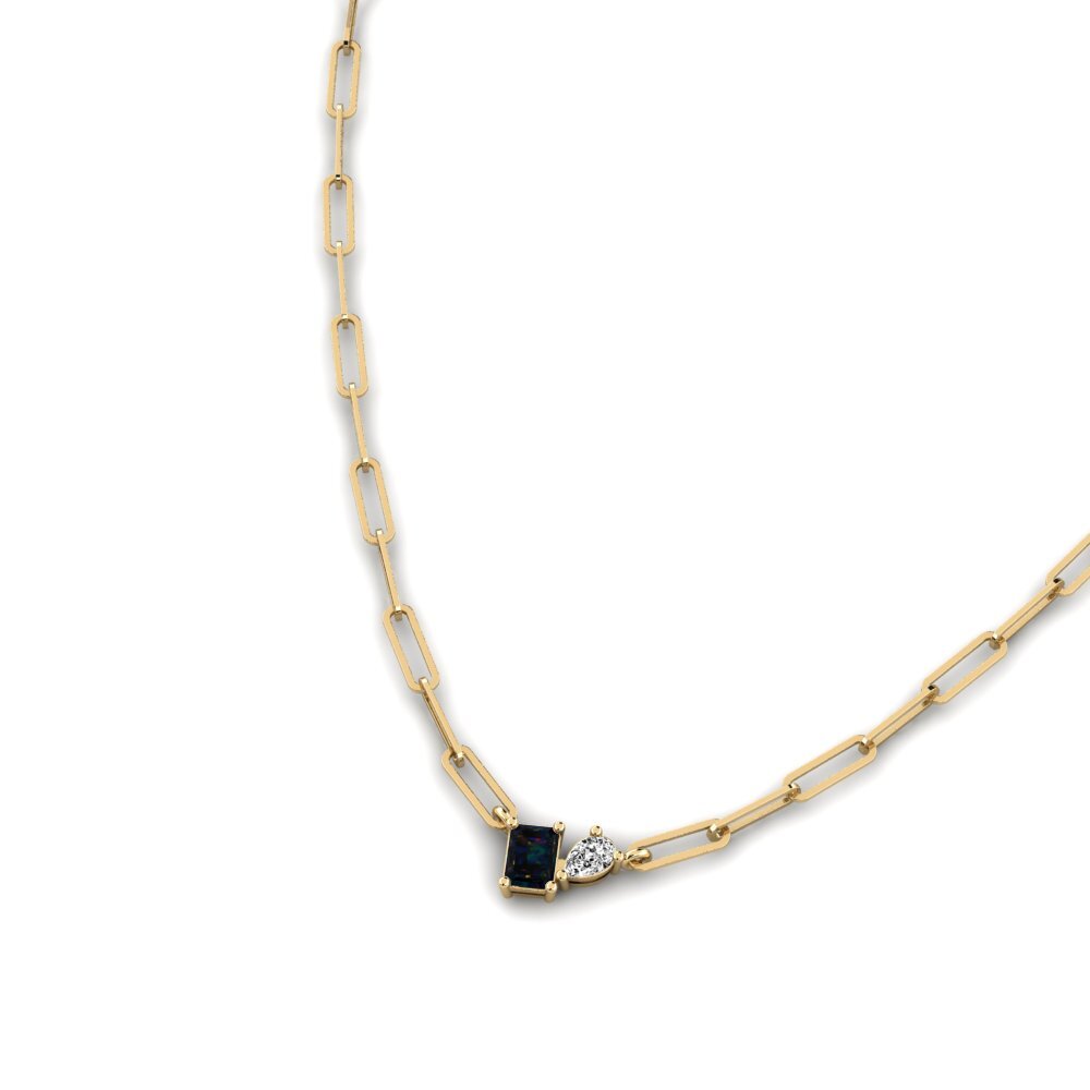 Black Opal SYLVIE Paperclip Necklace Shway