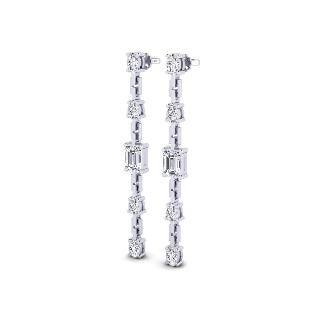 Paladio 950 Diamante SYLVIE Pendientes Sogno