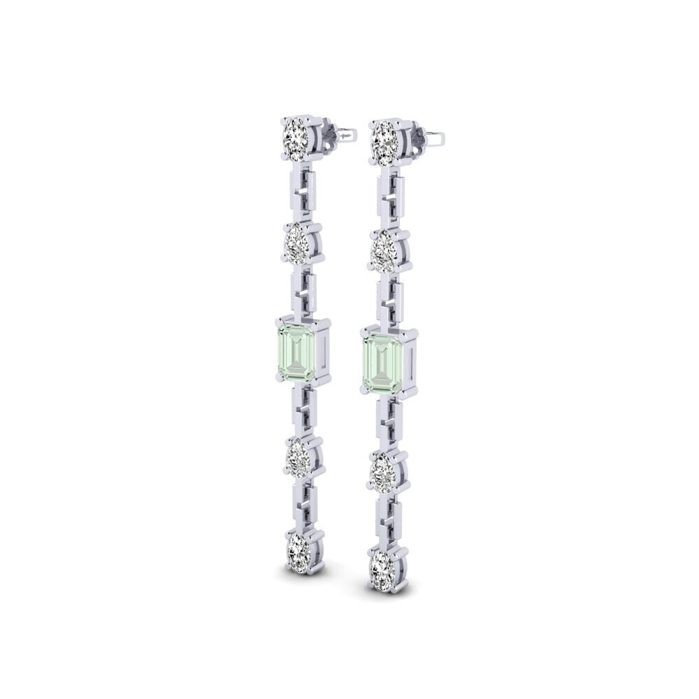925 Silver Green Amethyst SYLVIE Earring Sogno