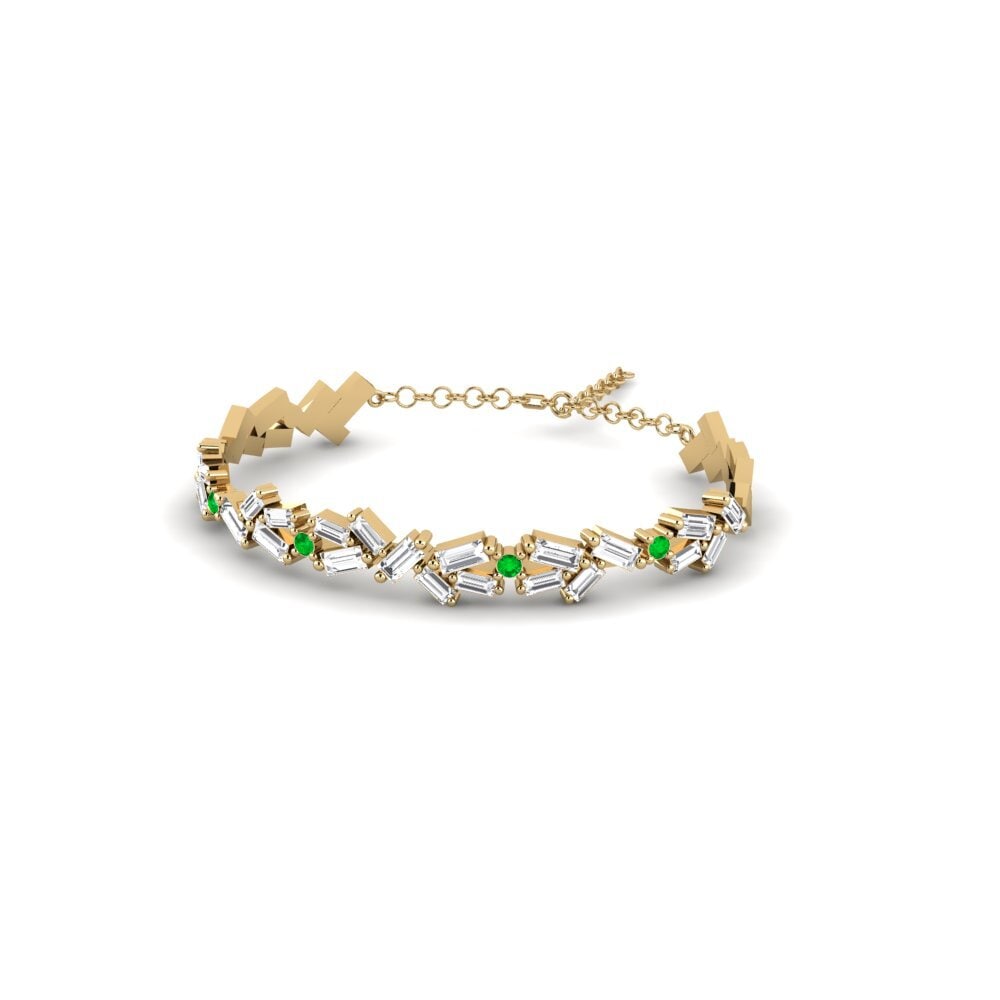 Emerald SYLVIE Bangle Striebron