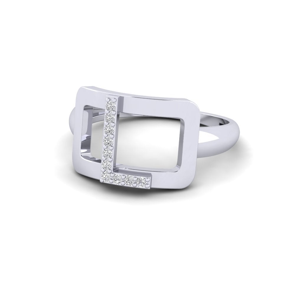 14ct White Gold SYLVIE Ring Teselya - L