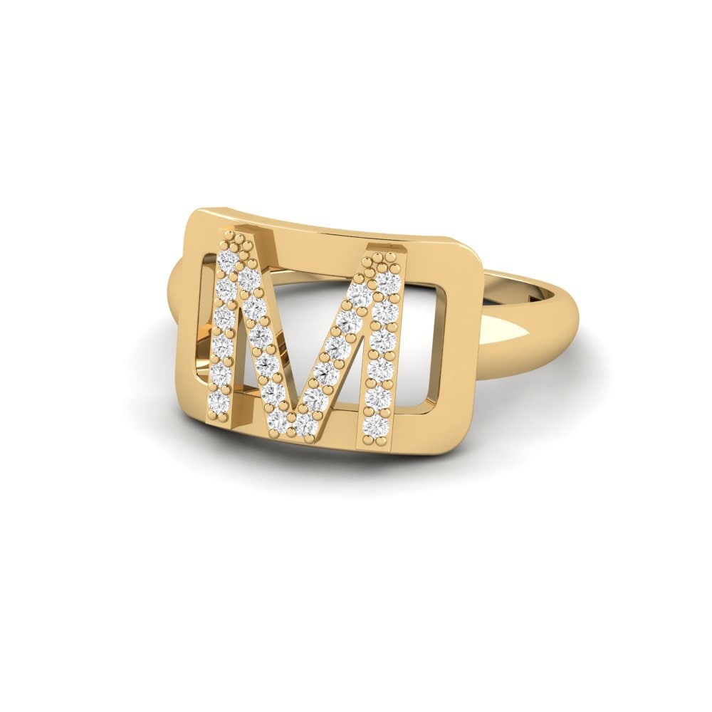 14k Oro Amarillo SYLVIE Anillo Teselya - M