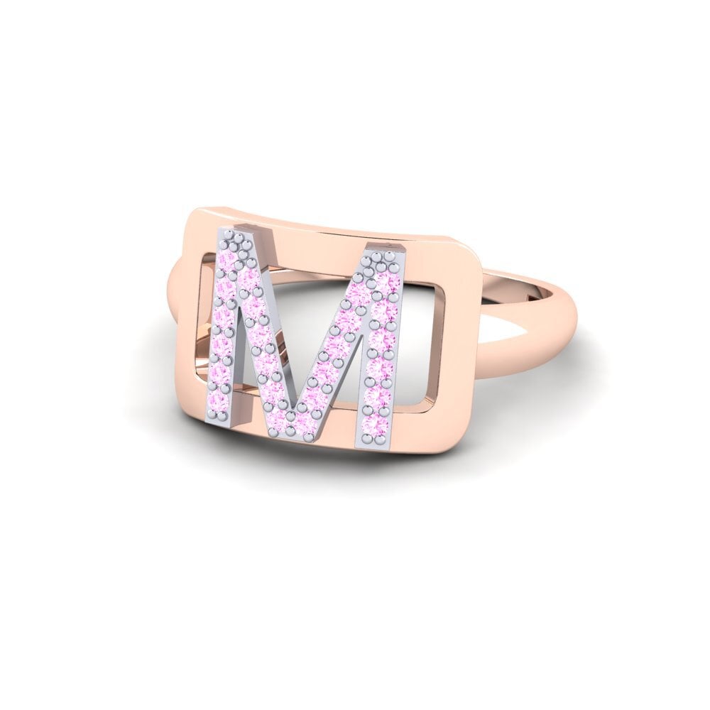 585 Rot & Weissgold Rosa Saphir SYLVIE Ring Teselya - M