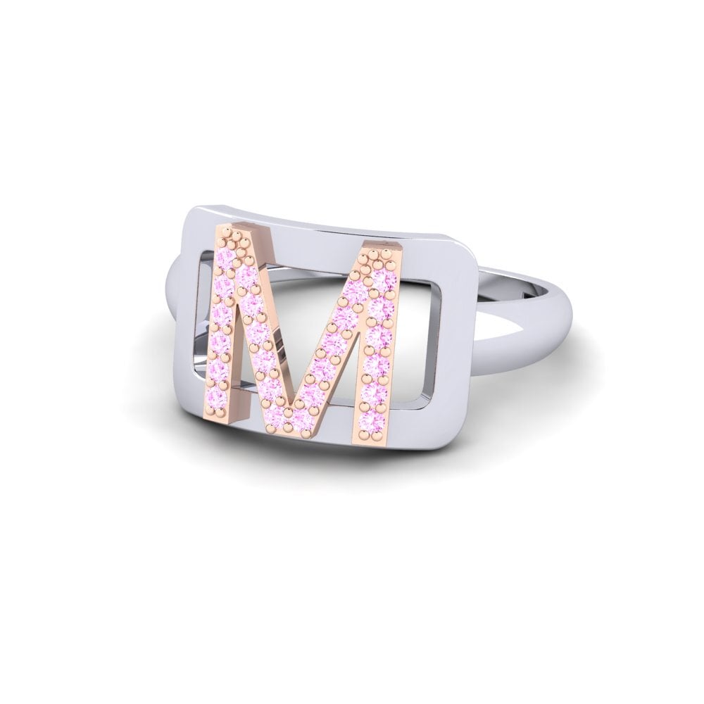 Weiss & Rotgold 585 Rosa Saphir SYLVIE Ring Teselya - M