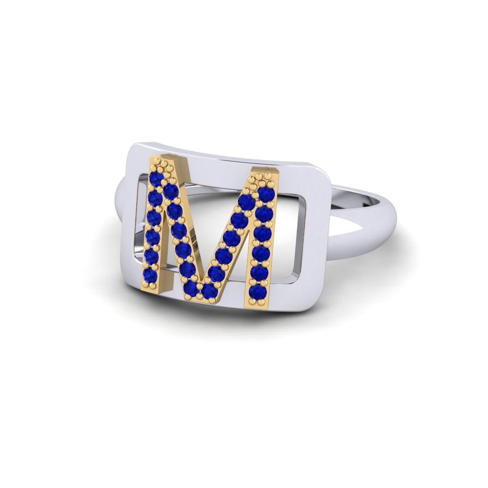 Weiss & Gelbgold 750 Saphir SYLVIE Ring Teselya - M