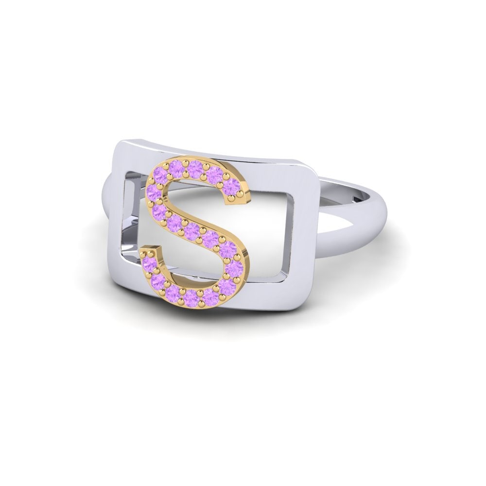 Weiss & Gelbgold 585 Amethyst SYLVIE Ring Teselya - S