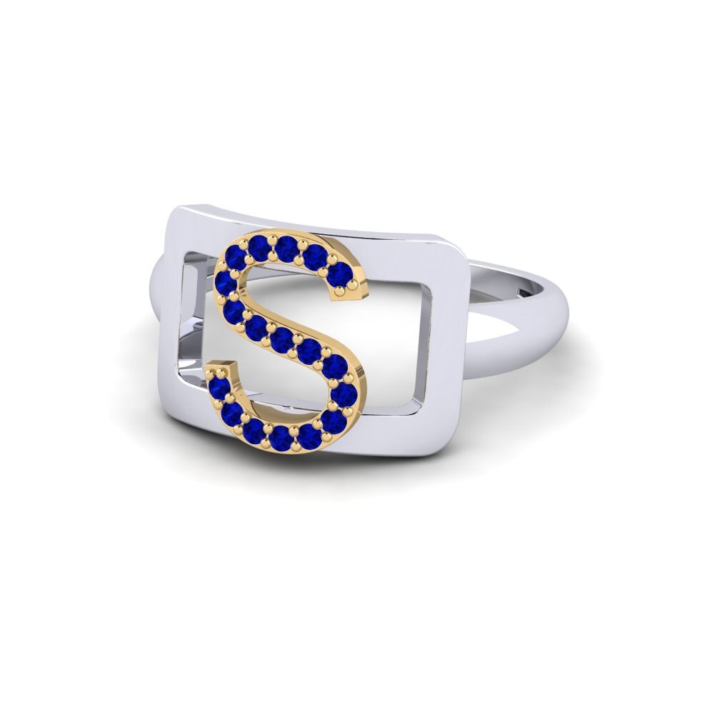 Weiss & Gelbgold 750 Saphir SYLVIE Ring Teselya - S