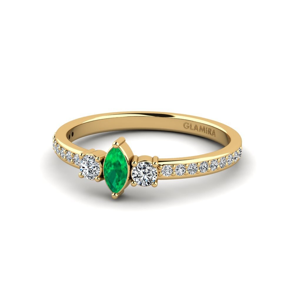 Emerald Engagement Ring Ashusto