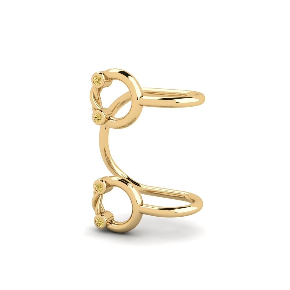 9ct Yellow Gold Yellow Diamond Women's Earring Cnela