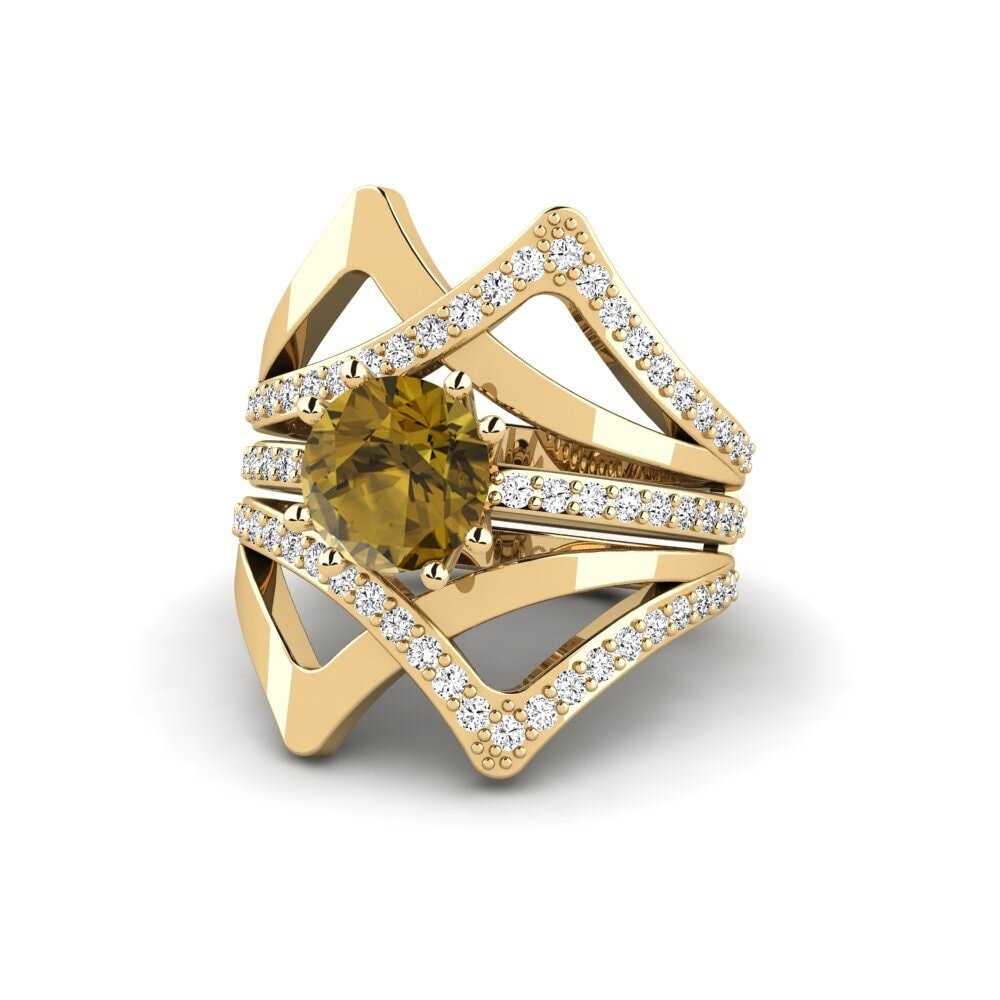 Circón Marrón Anillo Aftio - SET