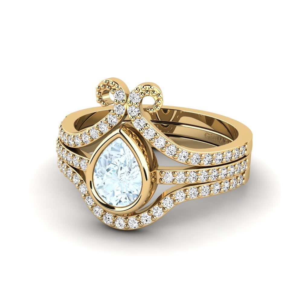 Aquamarine Ring Andass - SET