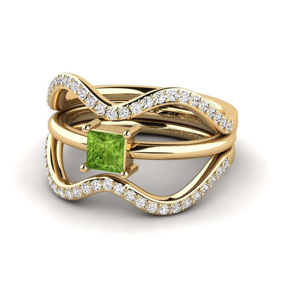 Princesa Peridoto Anillo Astras - SET