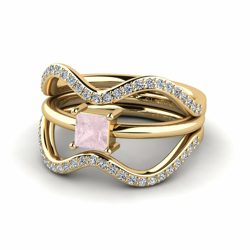 Rose Quartz Ring Astras - SET