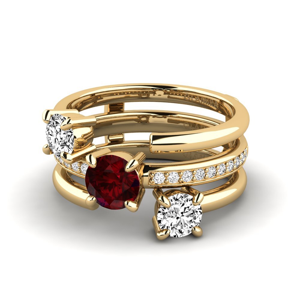 Granate Anillo Fidgin - SET