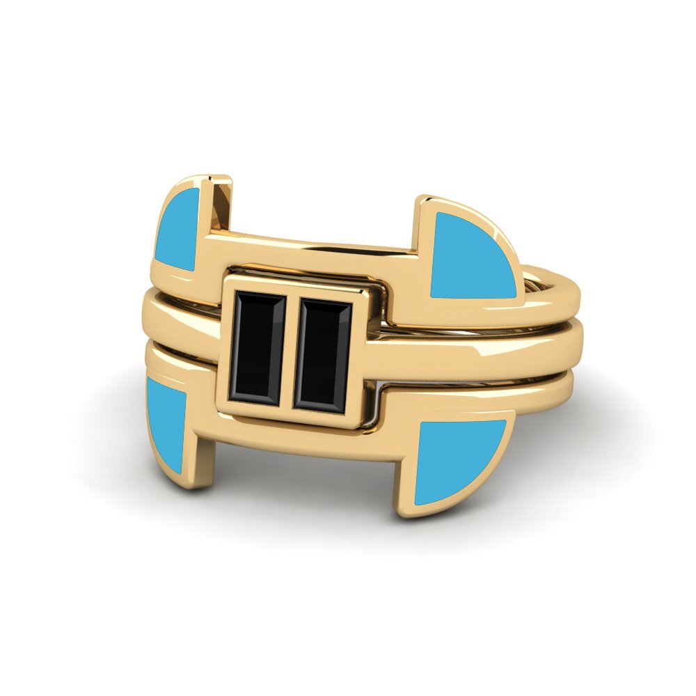 Black Onyx Ring Fratteaa - SET