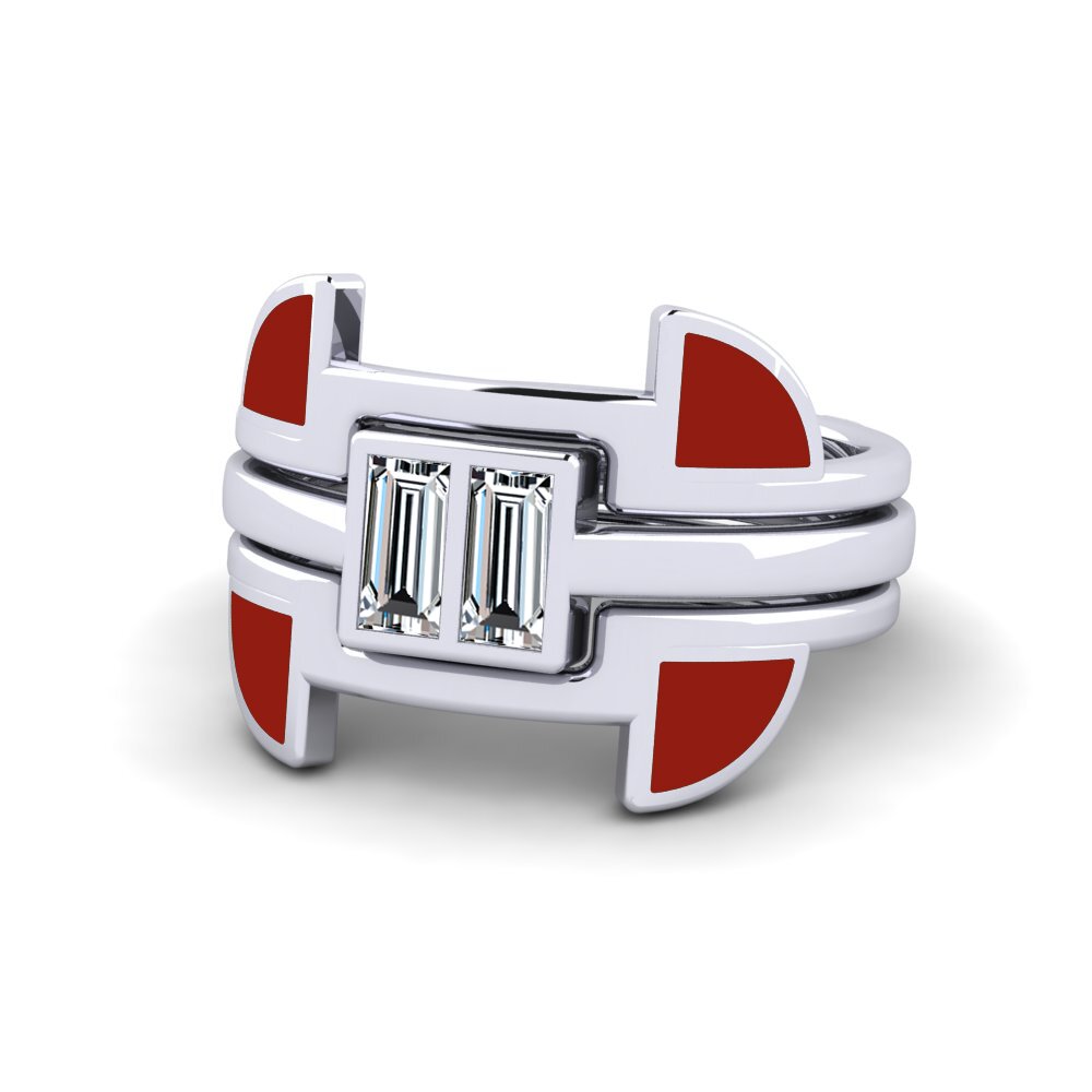 Weißgold 375 Ring Fratteaa - SET