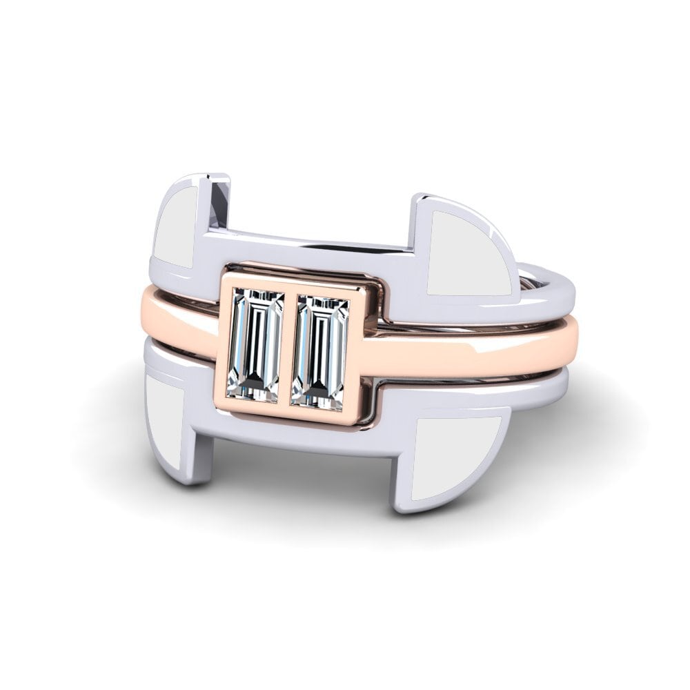 750 Weiß & Rotgold Ring Fratteaa - SET