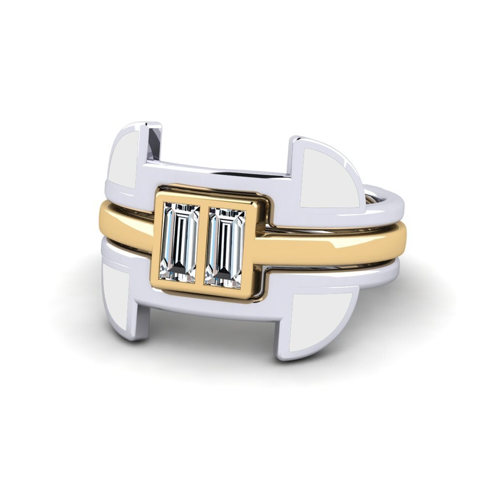 375 Weiß & Gelbgold Ring Fratteaa - SET