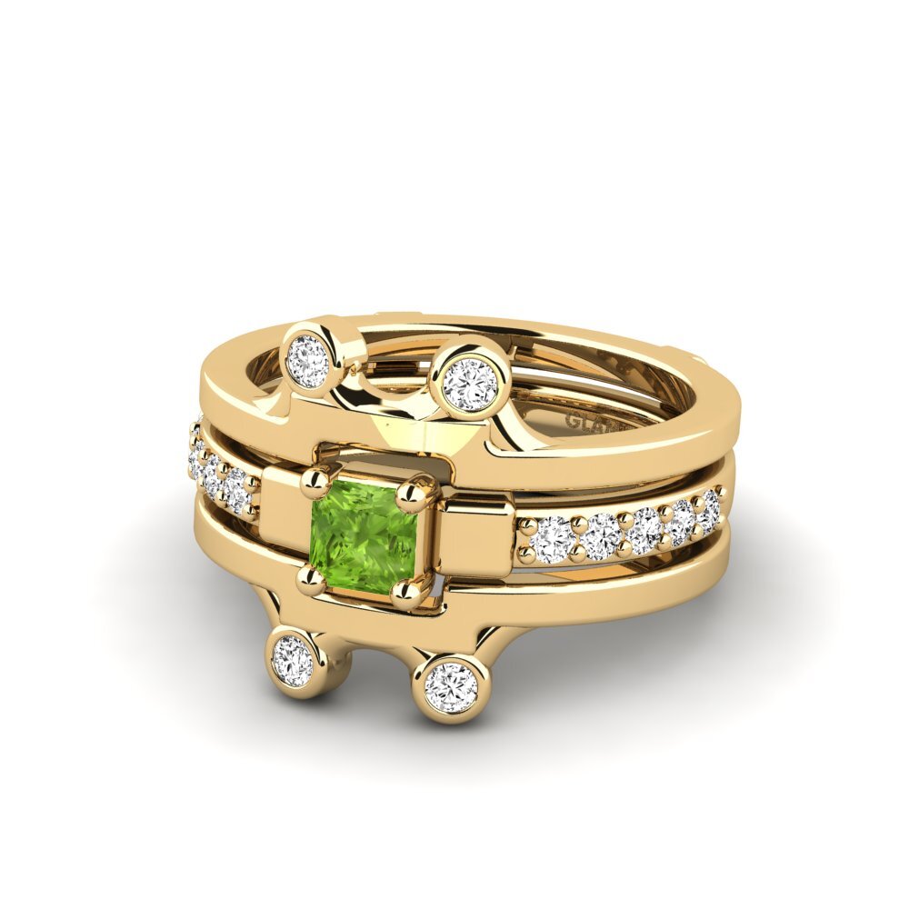 Princesa Peridoto Anillo Fteatia - SET