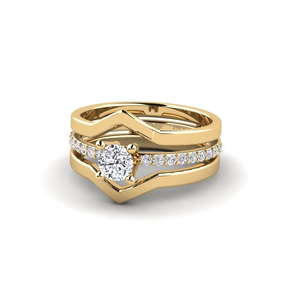 Diamante cultivado en laboratorio Anillo Hangeng - SET