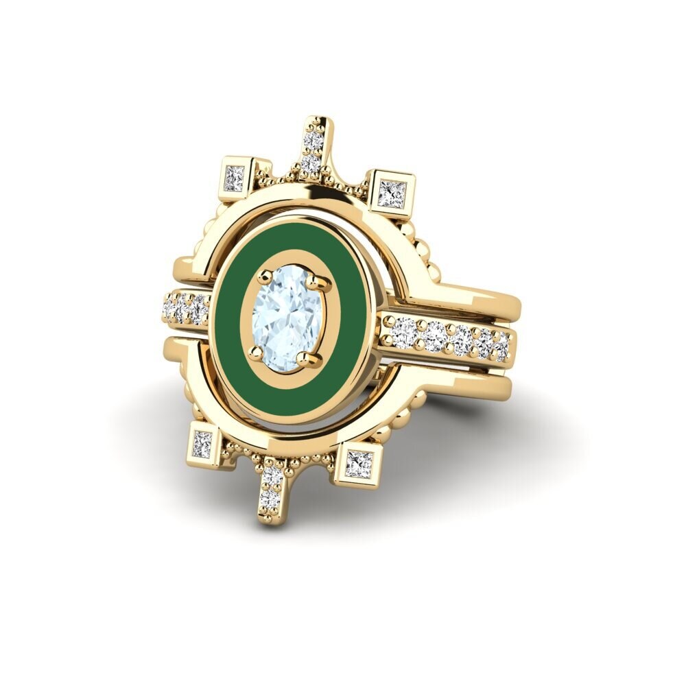 Aquamarin Ring Harweaa - SET