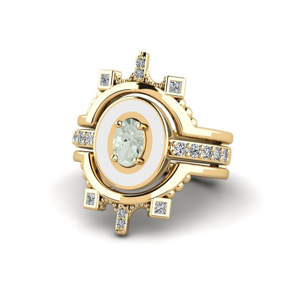 Green Amethyst Ring Harweaa - SET