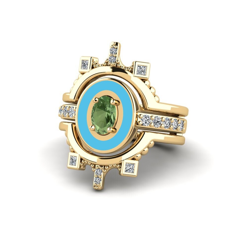 Grüner Saphir Ring Harweaa - SET