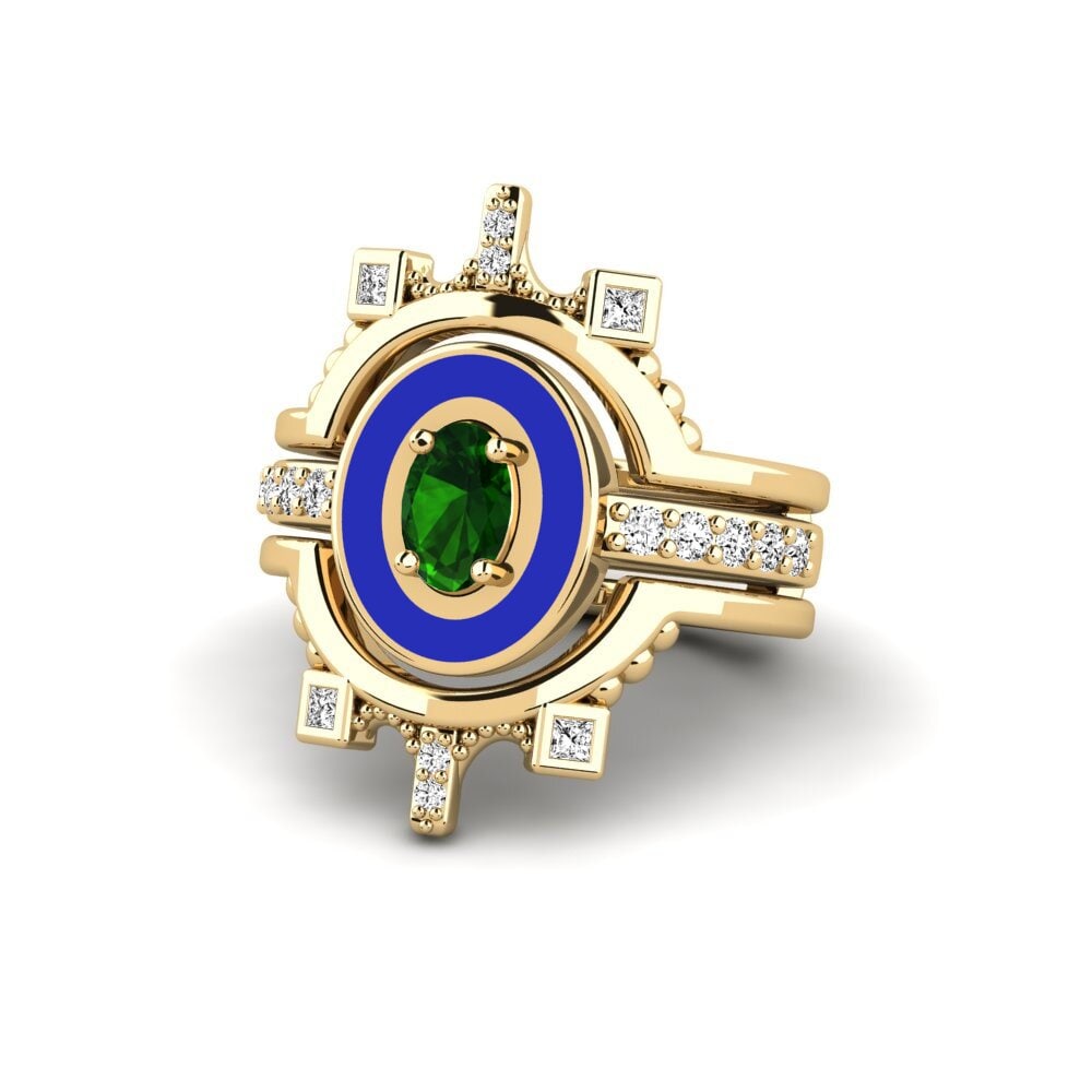 Grüner Turmalin Ring Harweaa - SET
