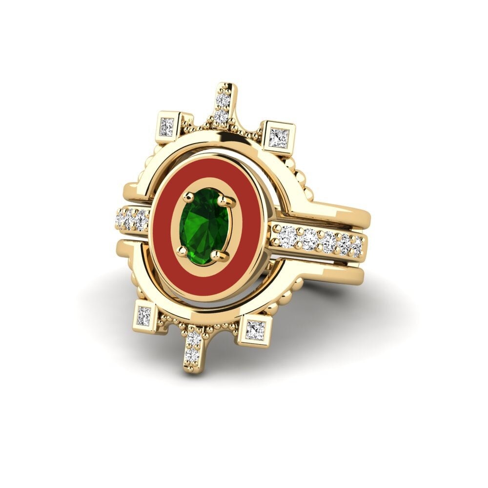Grüner Turmalin Ring Harweaa - SET