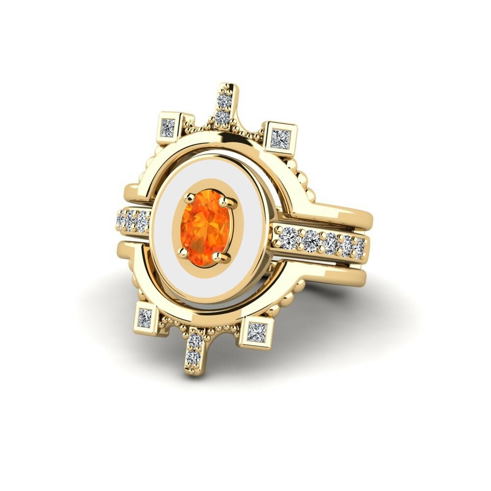 Saphir orange Bague Harweaa - SET