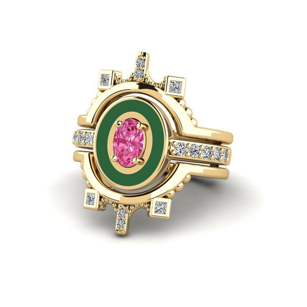 Tourmaline Rose Bague Harweaa - SET