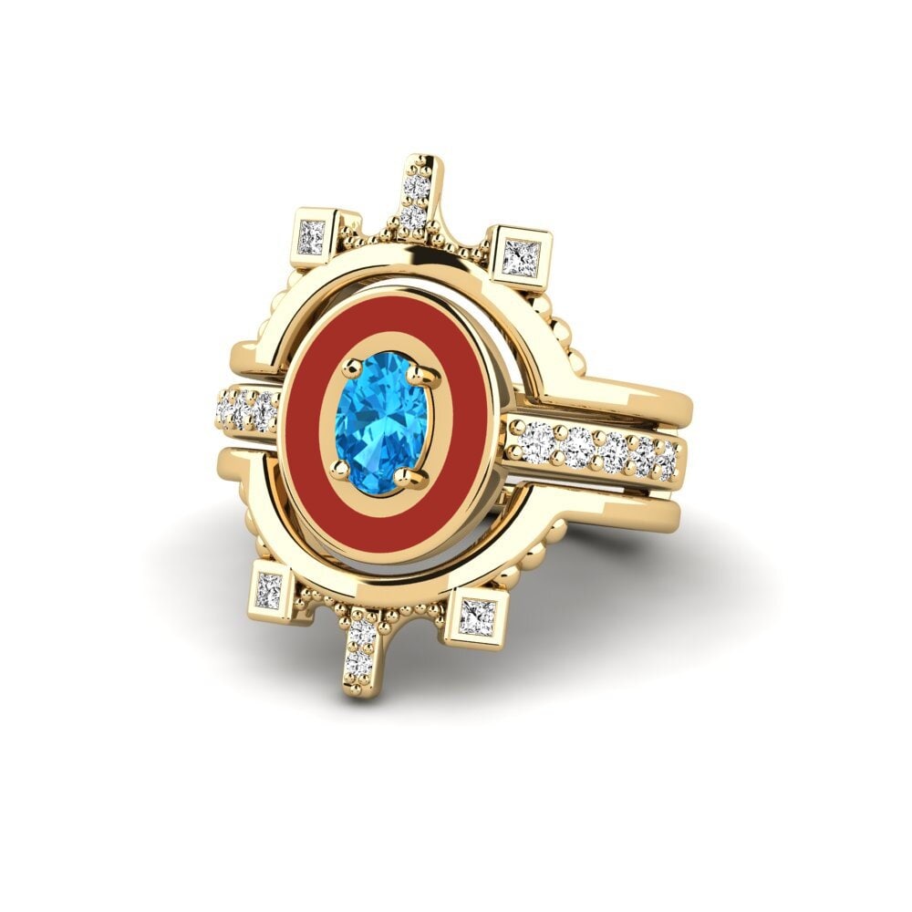 Blauer Topas Ring Harweaa - SET