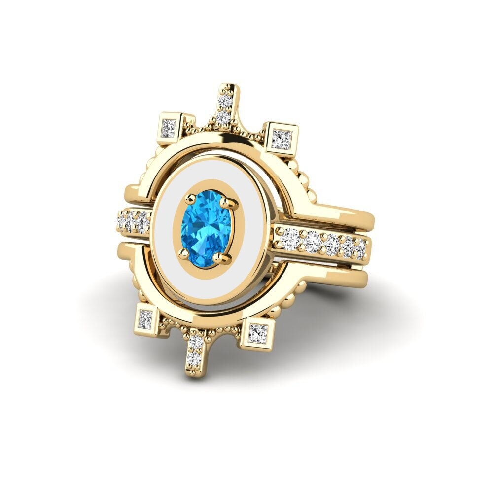 Blauer Topas Ring Harweaa - SET