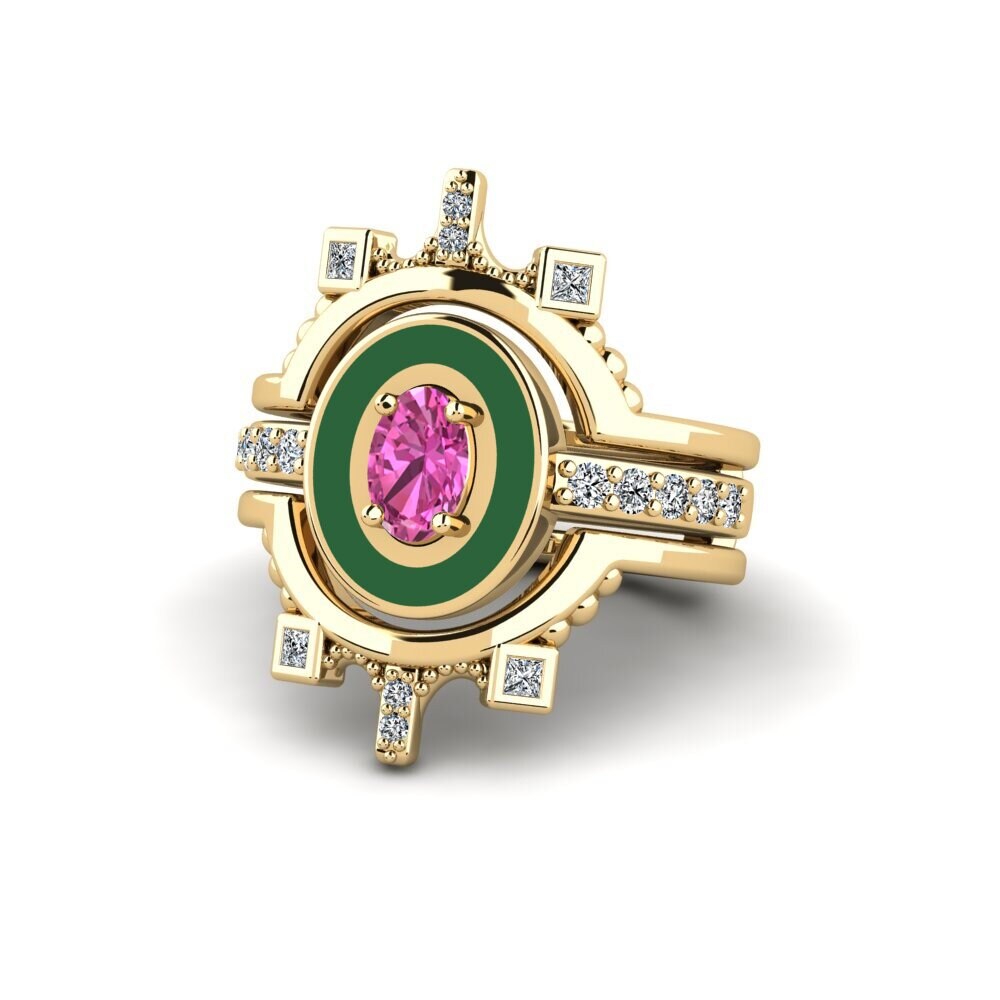 Pink Topaz Ring Harweaa - SET