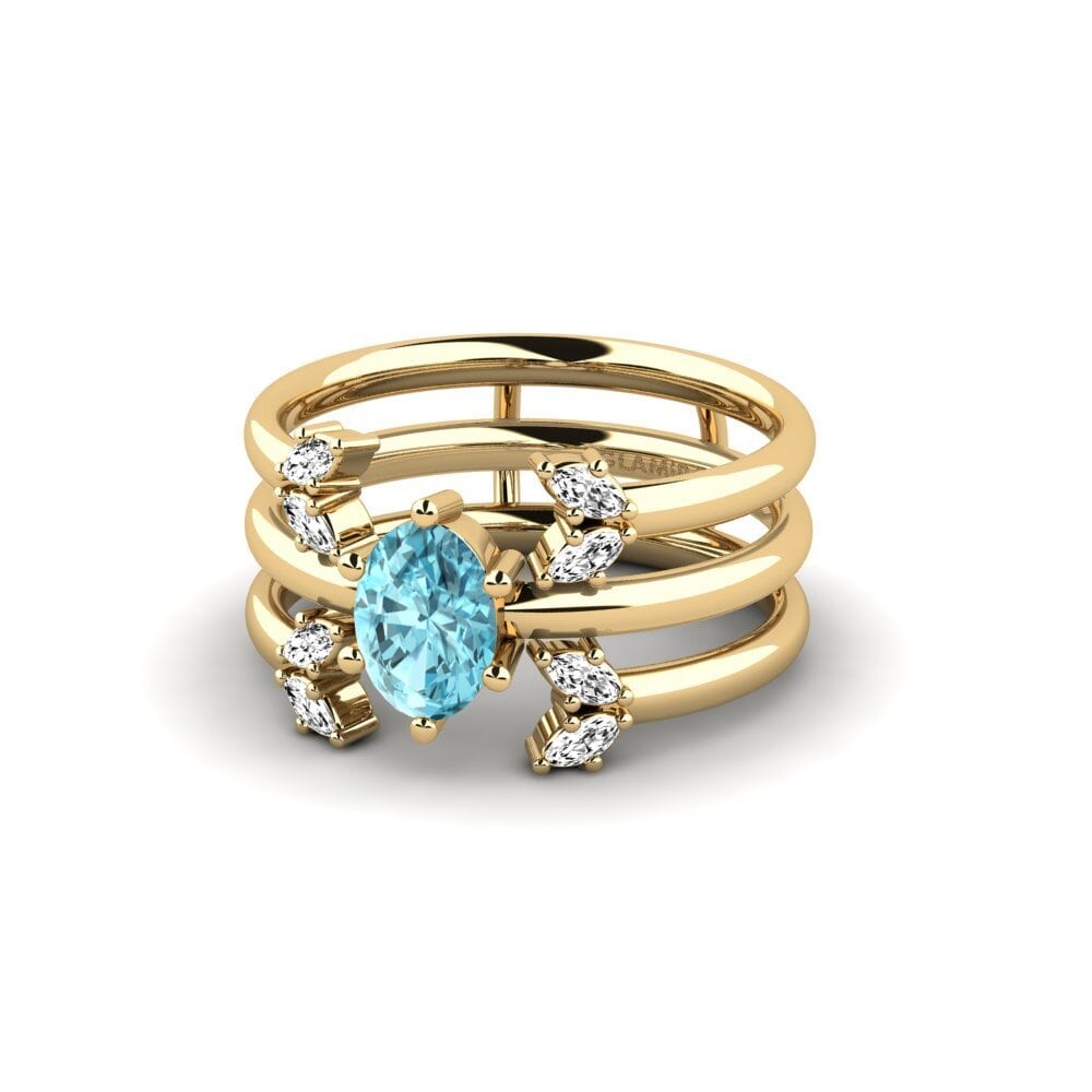 Blue Zircon Ring Hatinc - SET