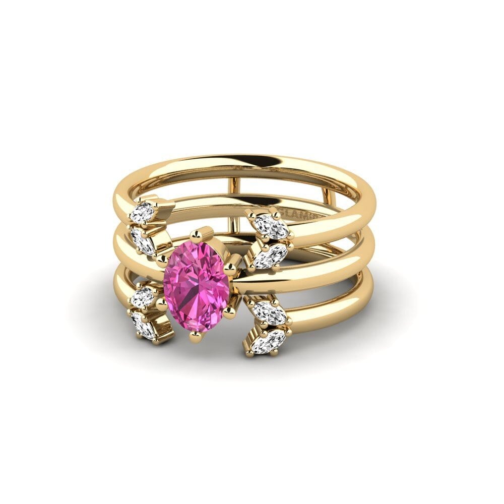 Topacio Rosa Anillo Hatinc - SET