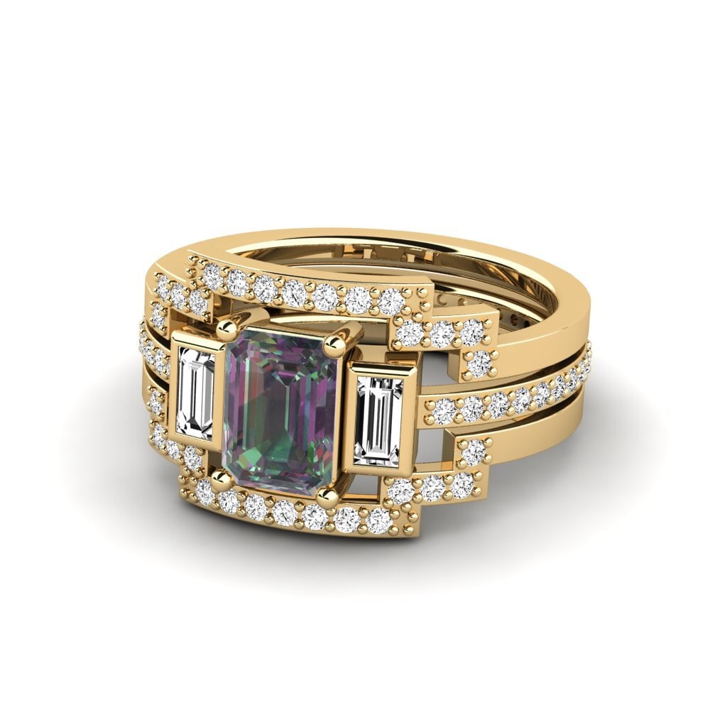 Topacio Místico Anillo Honat - SET