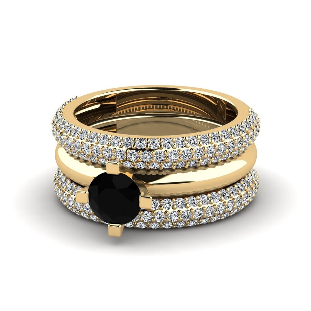 Diamante Negro Anillo Hyhtin - SET