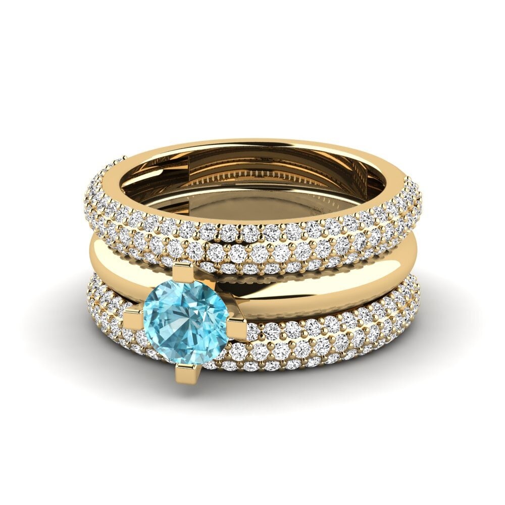 Blue Zircon Ring Hyhtin - SET