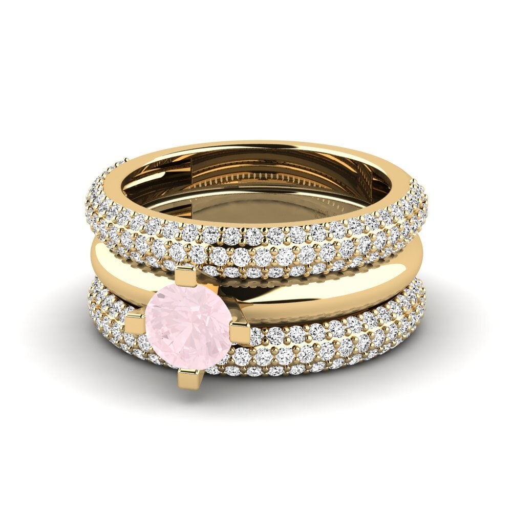 Rosenquarz Ring Hyhtin - SET