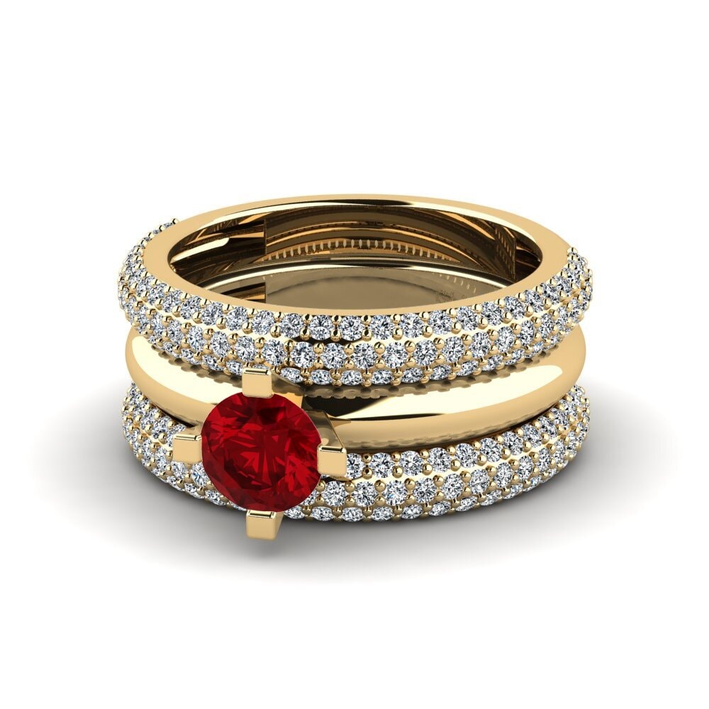 Circonita Roja Anillo Hyhtin - SET