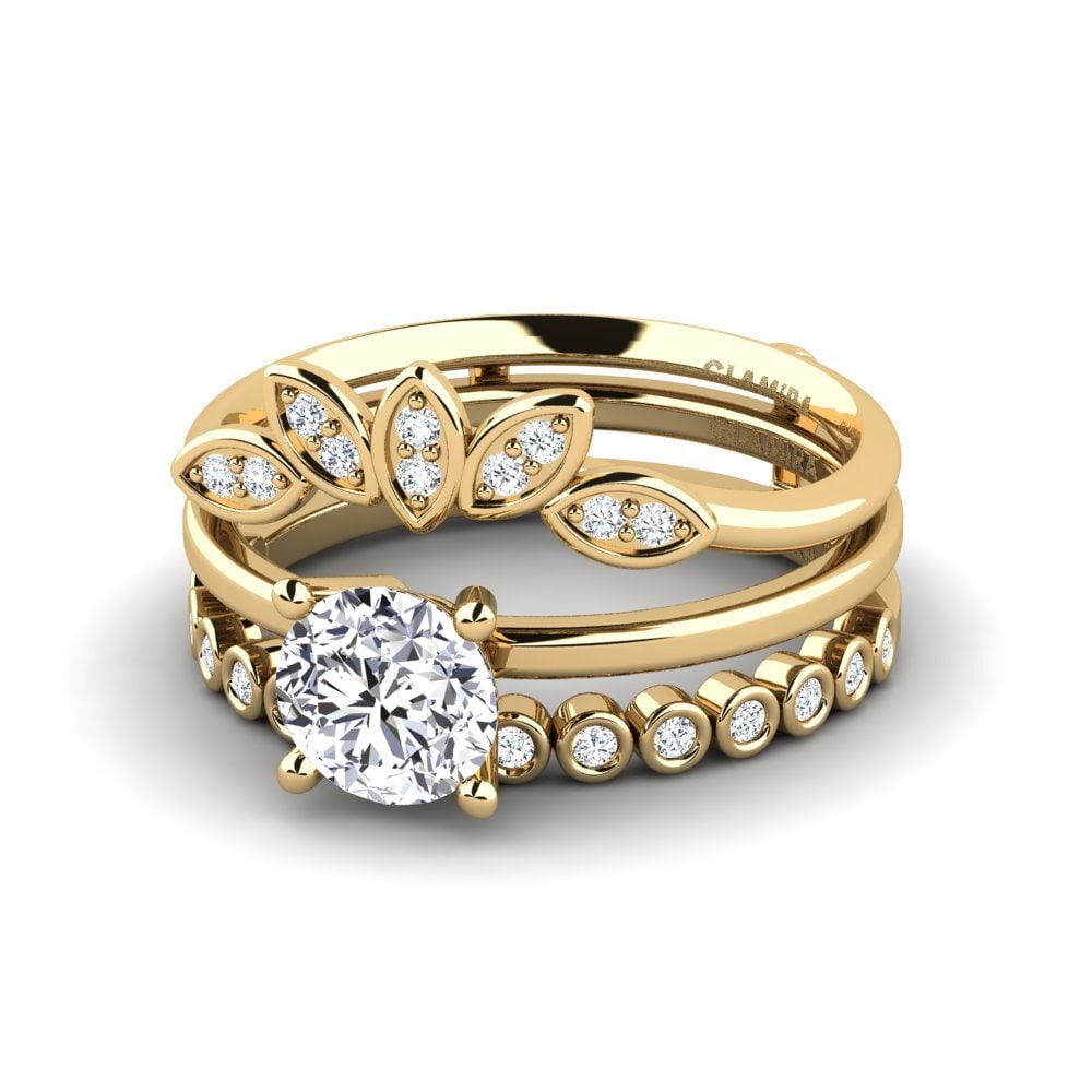 Diamante cultivado en laboratorio Anillo Jenli - SET