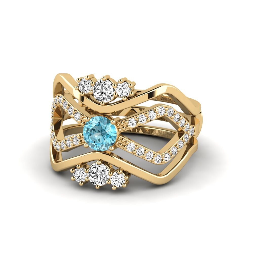 Blue Zircon Ring Kamila - SET