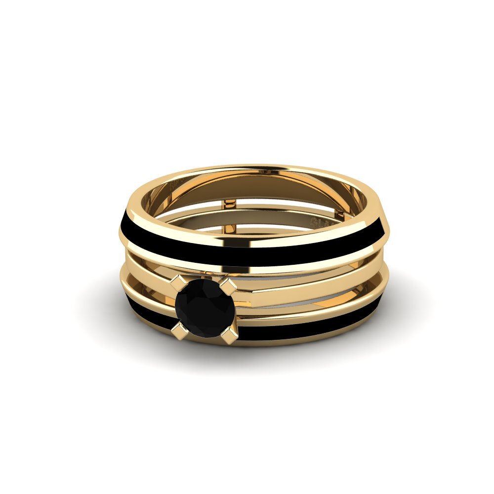 Ónix Negro Anillo Kyndry - SET